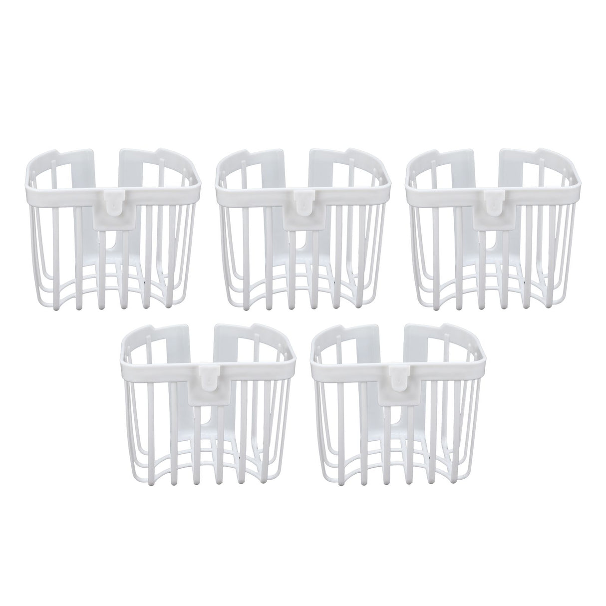 5pcs Hollow Tissue Box Holder Wall Mounted Adhesive Hanging Tissue Roll for Bathroom KitchenWhite