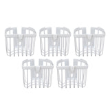 5pcs Hollow Tissue Box Holder Wall Mounted Adhesive Hanging Tissue Roll for Bathroom KitchenWhite