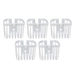 5pcs Hollow Tissue Box Holder Wall Mounted Adhesive Hanging Tissue Roll for Bathroom KitchenWhite