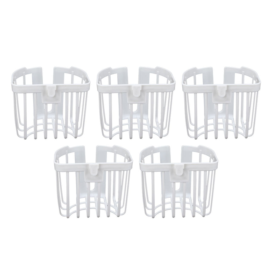 5pcs Hollow Tissue Box Holder Wall Mounted Adhesive Hanging Tissue Roll for Bathroom KitchenWhite