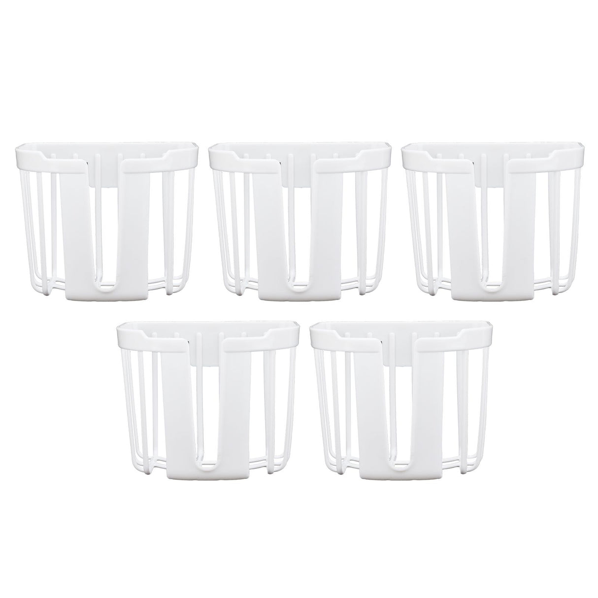 5pcs Hollow Tissue Box Holder Wall Mounted Adhesive Hanging Tissue Roll for Bathroom KitchenWhite