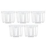 5pcs Hollow Tissue Box Holder Wall Mounted Adhesive Hanging Tissue Roll for Bathroom KitchenWhite