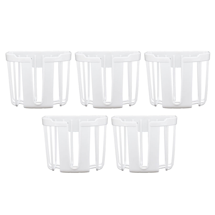 5pcs Hollow Tissue Box Holder Wall Mounted Adhesive Hanging Tissue Roll for Bathroom KitchenWhite