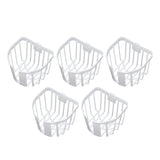 5pcs Hollow Tissue Box Holder Wall Mounted Adhesive Hanging Tissue Roll for Bathroom KitchenWhite - Low Angle