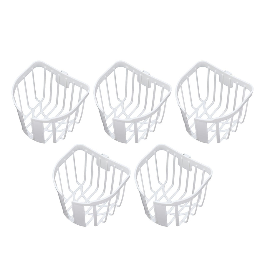 5pcs Hollow Tissue Box Holder Wall Mounted Adhesive Hanging Tissue Roll for Bathroom KitchenWhite