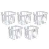5pcs Hollow Tissue Box Holder Wall Mounted Adhesive Hanging Tissue Roll for Bathroom KitchenWhite