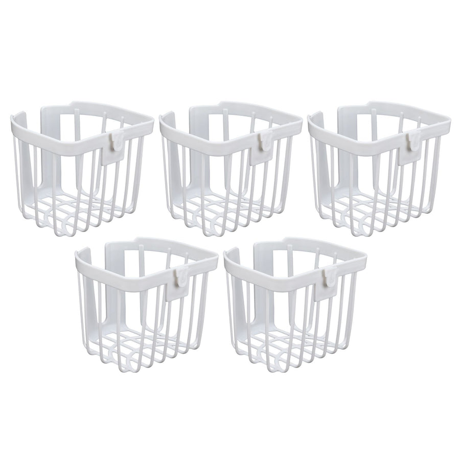 5pcs Hollow Tissue Box Holder Wall Mounted Adhesive Hanging Tissue Roll for Bathroom KitchenWhite