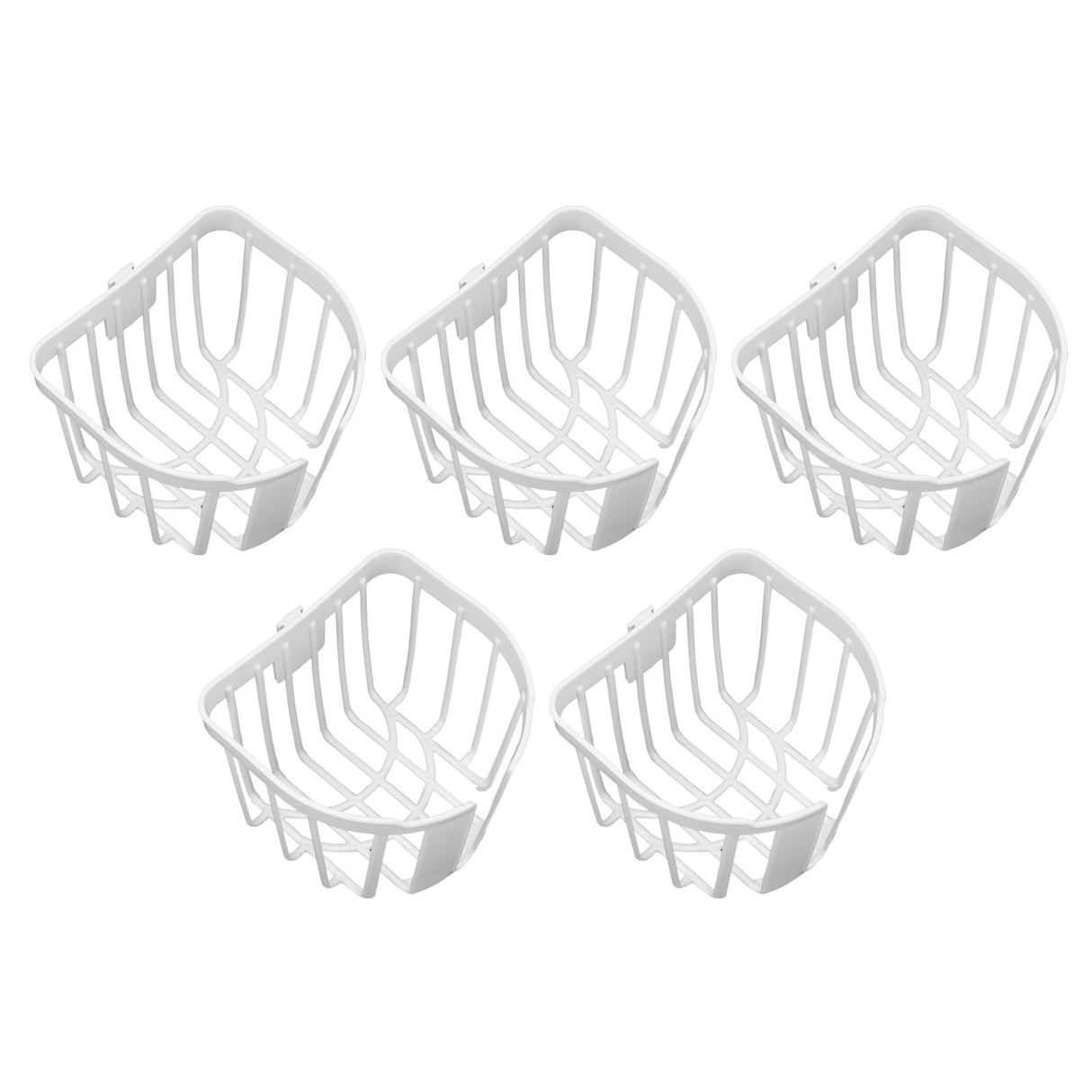 5pcs Hollow Tissue Box Holder Wall Mounted Adhesive Hanging Tissue Roll for Bathroom KitchenWhite