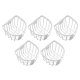 5pcs Hollow Tissue Box Holder Wall Mounted Adhesive Hanging Tissue Roll for Bathroom KitchenWhite