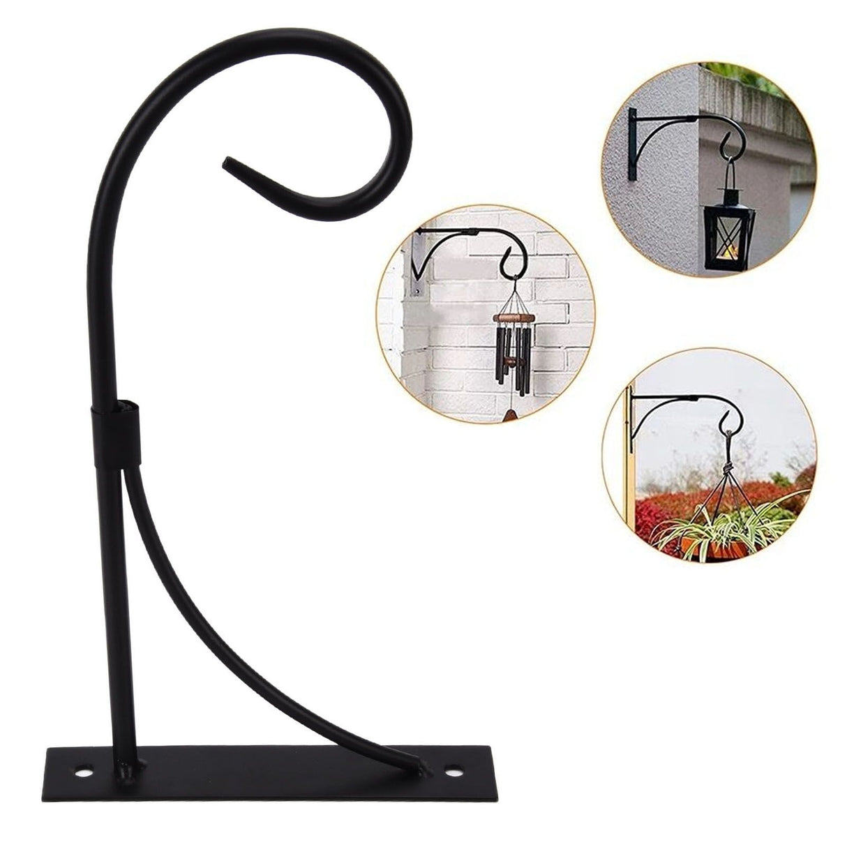Plant Hanging Bracket Heavy Duty Metal Wall Hook Decorative Plant Hooks for Hanging Lanterns Bird Feeders