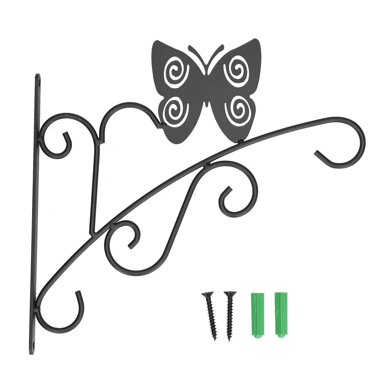 Hanging Plant Bracket Stable and Sturdy Iron Decorative Plant Hanger for Flower Bird Feeder LanternsButterfly