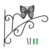 Hanging Plant Bracket Stable and Sturdy Iron Decorative Plant Hanger for Flower Bird Feeder LanternsButterfly