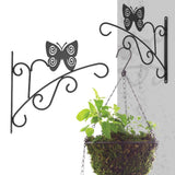 Hanging Plant Bracket Stable and Sturdy Iron Decorative Plant Hanger for Flower Bird Feeder LanternsButterfly