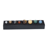 8 Planets Crystal Ornament Home Desktop Sphere Galactic Planets Decoration for Healing Meditation - Front View