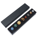 8 Planets Crystal Ornament Home Desktop Sphere Galactic Planets Decoration for Healing Meditation - Top-Down View