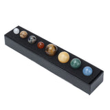 8 Planets Crystal Ornament Home Desktop Sphere Galactic Planets Decoration for Healing Meditation - 45-Degree Angle