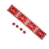 Christmas Table Runner Placemat Heat Protection Water Absorption Felt Table Runner Placemat(4 English Placemats 4 Coasters )