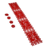 Christmas Table Runner Placemat Heat Protection Water Absorption Felt Table Runner Placemat(4 English Placemats 4 Coasters ) - Close-Up Angle