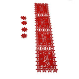 Christmas Table Runner Placemat Heat Protection Water Absorption Felt Table Runner Placemat(4 English Placemats 4 Coasters )