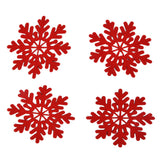 Christmas Table Runner Placemat Heat Protection Water Absorption Felt Table Runner Placemat(4 English Placemats 4 Coasters )