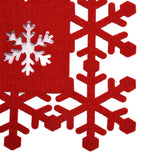 Christmas Table Runner Placemat Heat Protection Water Absorption Felt Table Runner Placemat(4 English Placemats 4 Coasters )