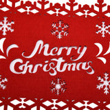 Christmas Table Runner Placemat Heat Protection Water Absorption Felt Table Runner Placemat(4 English Placemats 4 Coasters ) - Extra Image