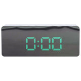 LED Mirror Alarm Clock Digital Clock with Snooze Mode for Bedroom Living Room Home Office Decor White Shell(TS-S69-G )