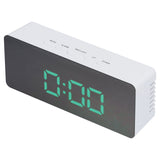 LED Mirror Alarm Clock Digital Clock with Snooze Mode for Bedroom Living Room Home Office Decor White Shell(TS-S69-G )