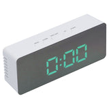 LED Mirror Alarm Clock Digital Clock with Snooze Mode for Bedroom Living Room Home Office Decor White Shell(TS-S69-G )