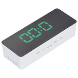 LED Mirror Alarm Clock Digital Clock with Snooze Mode for Bedroom Living Room Home Office Decor White Shell(TS-S69-G )