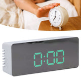 LED Mirror Alarm Clock Digital Clock with Snooze Mode for Bedroom Living Room Home Office Decor White Shell(TS-S69-G ) - Extra Image