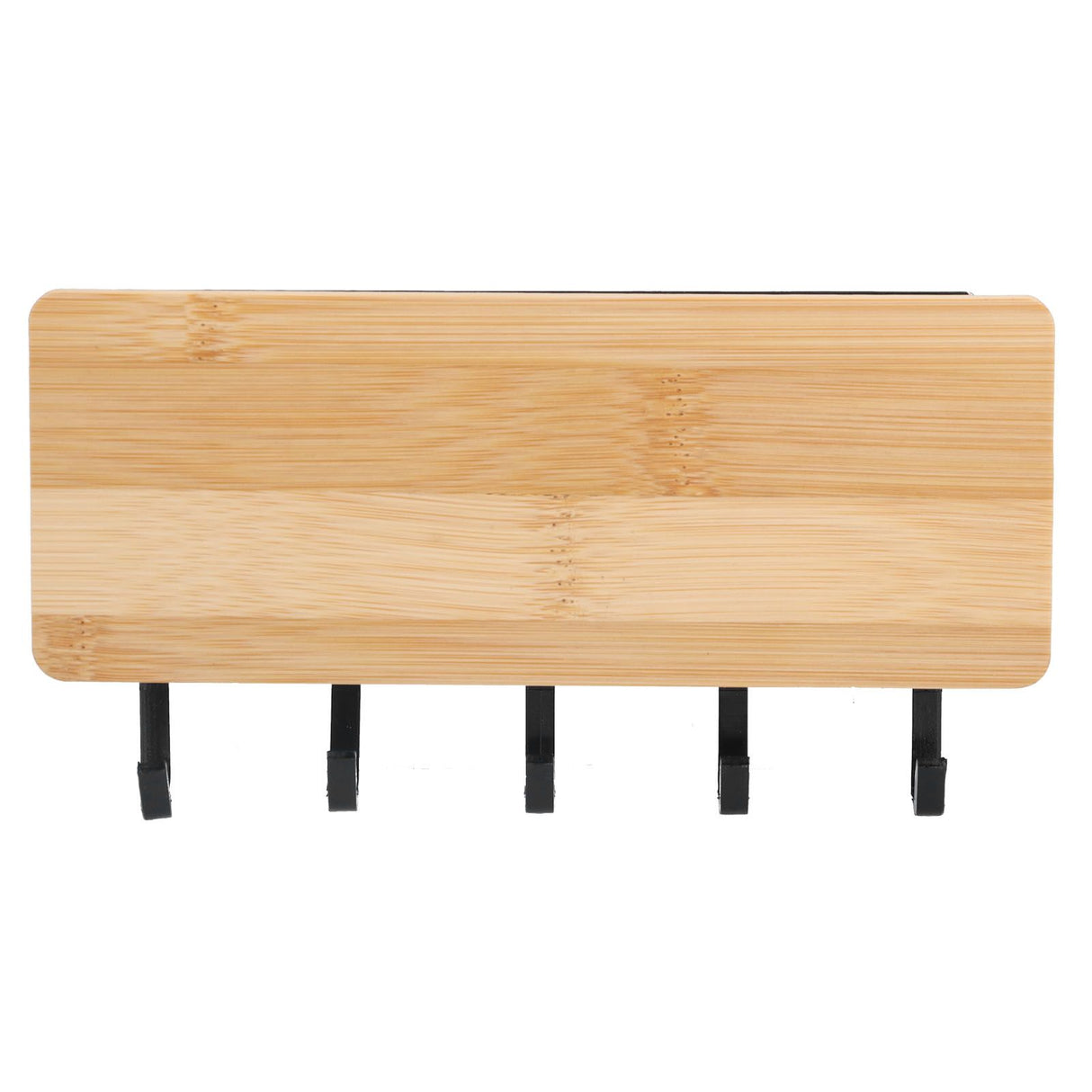 Wall Mounted Key Holder Bamboo Modern Anti Slip Key Hanger for Home Office Living RoomBamboo Color