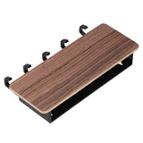 Wall Mounted Key Holder Bamboo Modern Anti Slip Key Hanger for Home Office Living RoomBrown