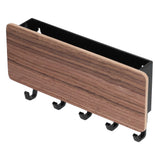 Wall Mounted Key Holder Bamboo Modern Anti Slip Key Hanger for Home Office Living RoomBrown