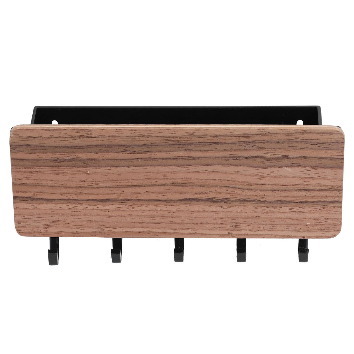 Wall Mounted Key Holder Bamboo Modern Anti Slip Key Hanger for Home Office Living RoomBrown