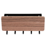 Wall Mounted Key Holder Bamboo Modern Anti Slip Key Hanger for Home Office Living RoomBrown
