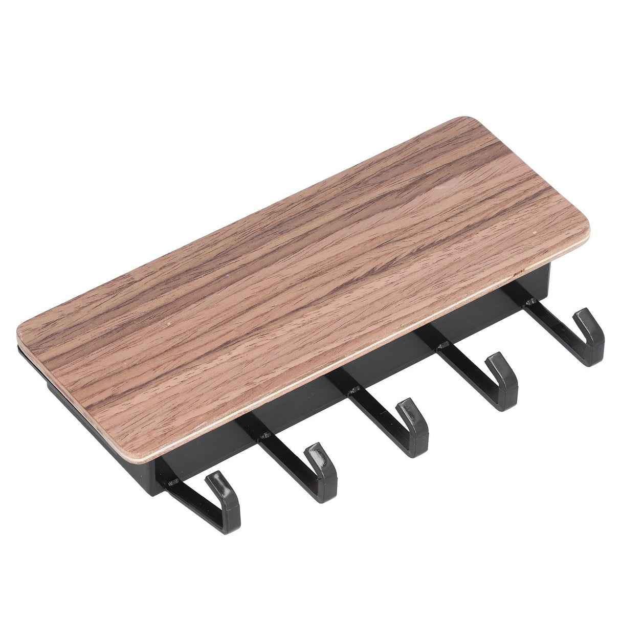 Wall Mounted Key Holder Bamboo Modern Anti Slip Key Hanger for Home Office Living RoomBrown