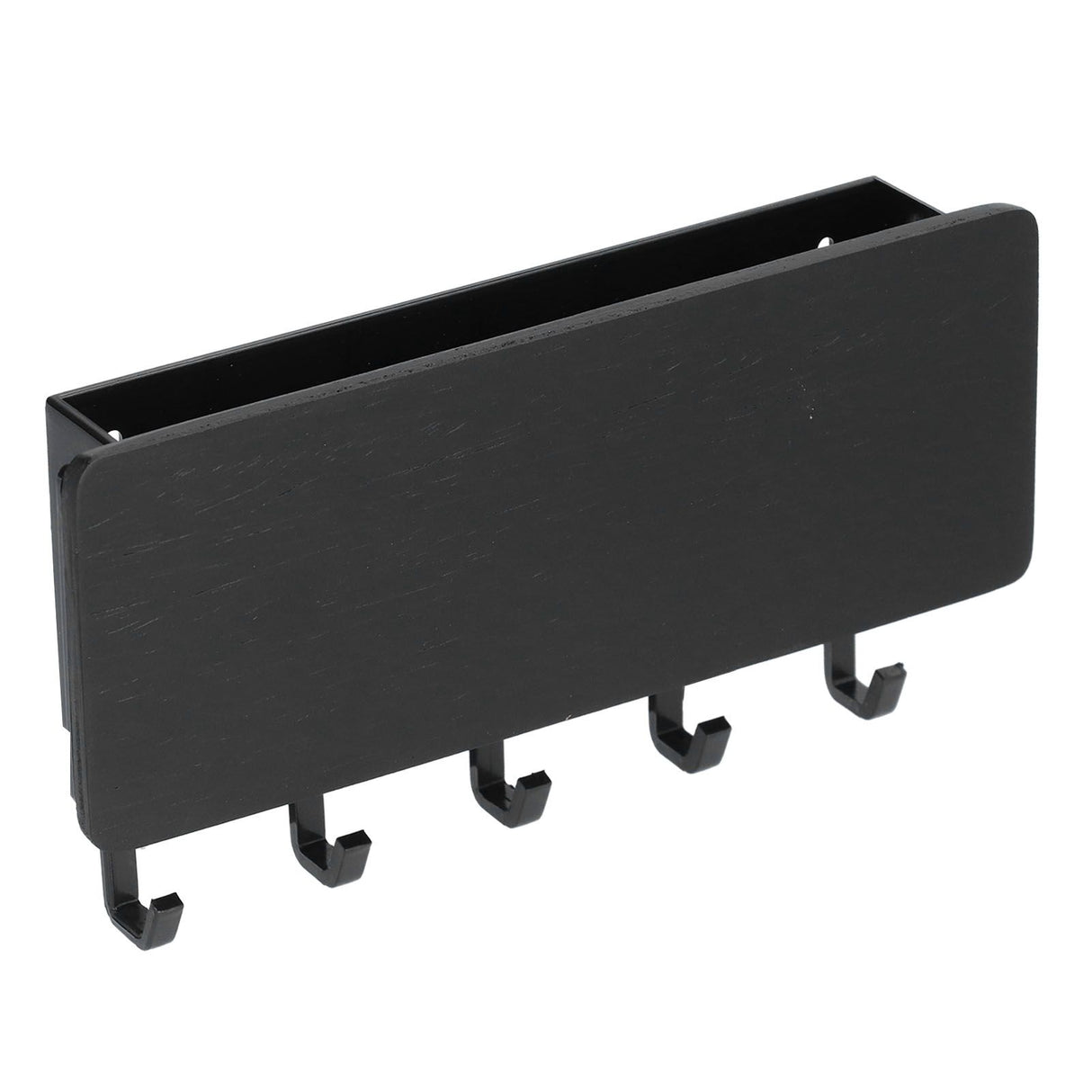 Wall Mounted Key Holder Bamboo Modern Anti Slip Key Hanger for Home Office Living RoomBlack