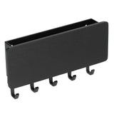 Wall Mounted Key Holder Bamboo Modern Anti Slip Key Hanger for Home Office Living RoomBlack - 45-Degree Angle