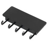 Wall Mounted Key Holder Bamboo Modern Anti Slip Key Hanger for Home Office Living RoomBlack - Close-Up Angle