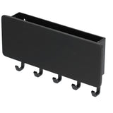 Wall Mounted Key Holder Bamboo Modern Anti Slip Key Hanger for Home Office Living RoomBlack