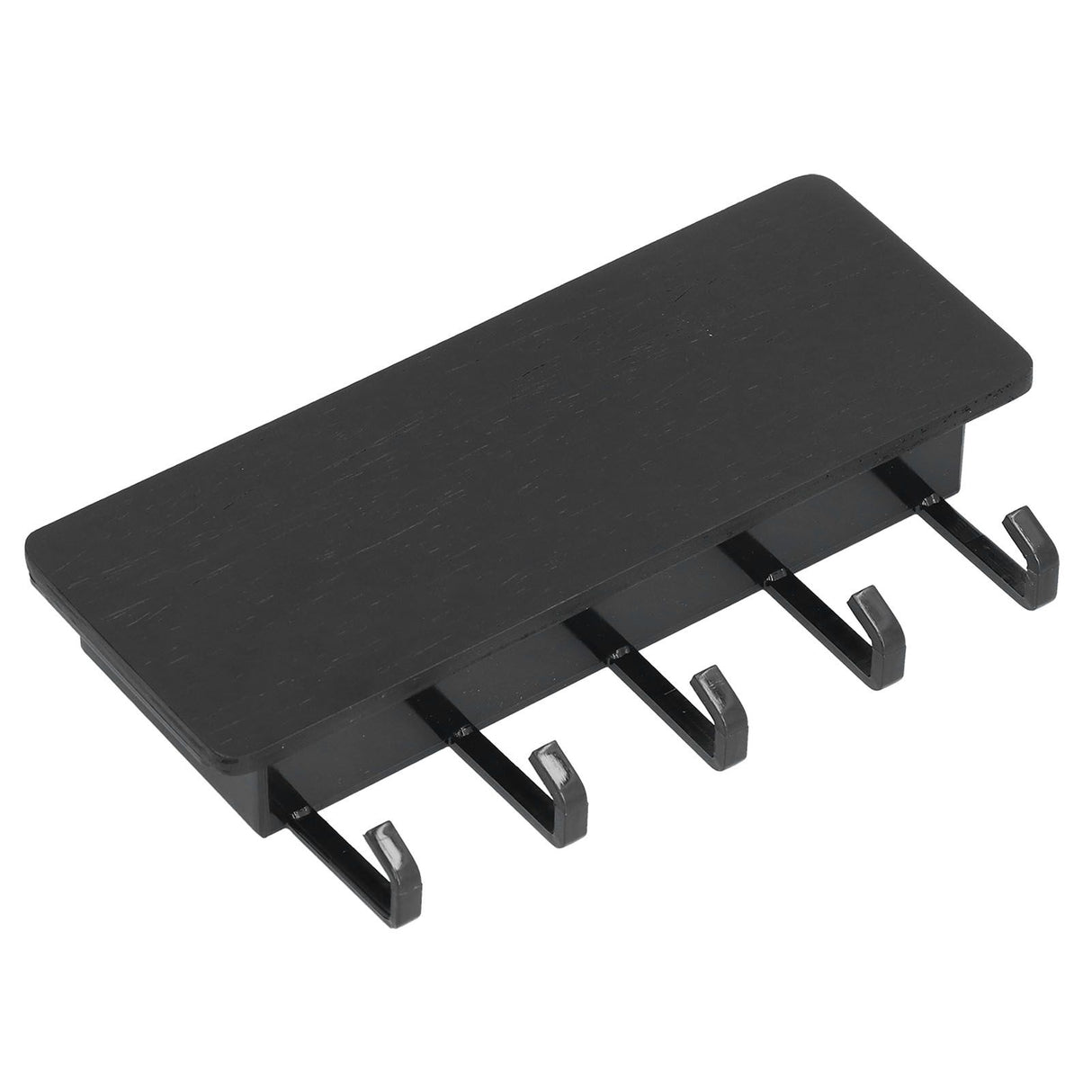 Wall Mounted Key Holder Bamboo Modern Anti Slip Key Hanger for Home Office Living RoomBlack