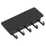 Wall Mounted Key Holder Bamboo Modern Anti Slip Key Hanger for Home Office Living RoomBlack