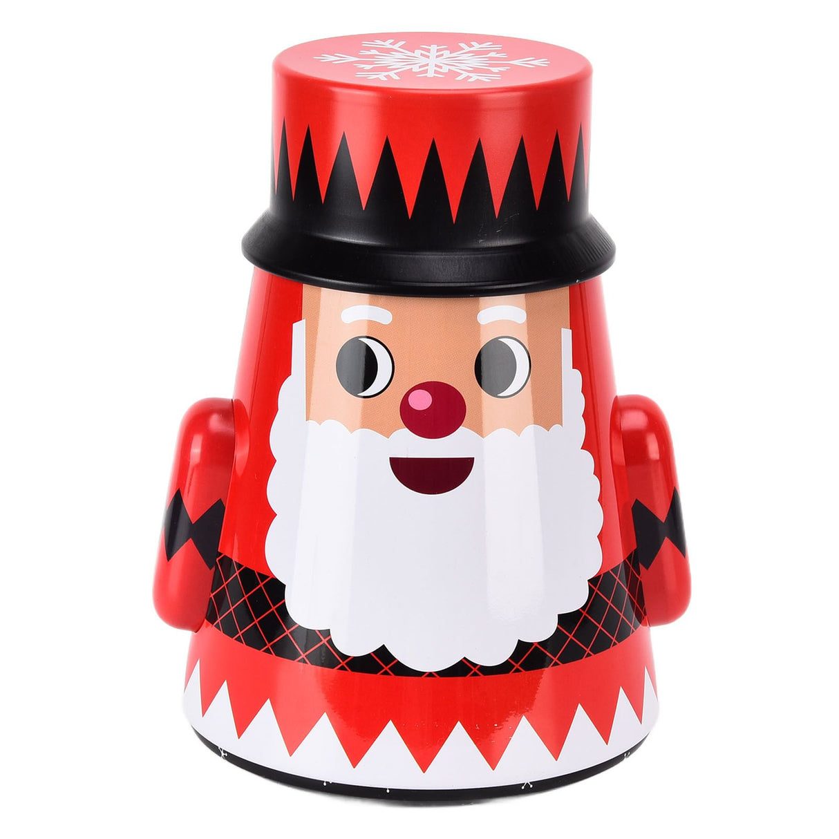 Christmas Candy Iron Box Roly Poly Design Santa Claus Snowman Candy Cans Storage BoxSanta Claus