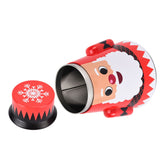 Christmas Candy Iron Box Roly Poly Design Santa Claus Snowman Candy Cans Storage BoxSanta Claus - Rear View