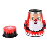 Christmas Candy Iron Box Roly Poly Design Santa Claus Snowman Candy Cans Storage BoxSanta Claus - Close-Up Angle