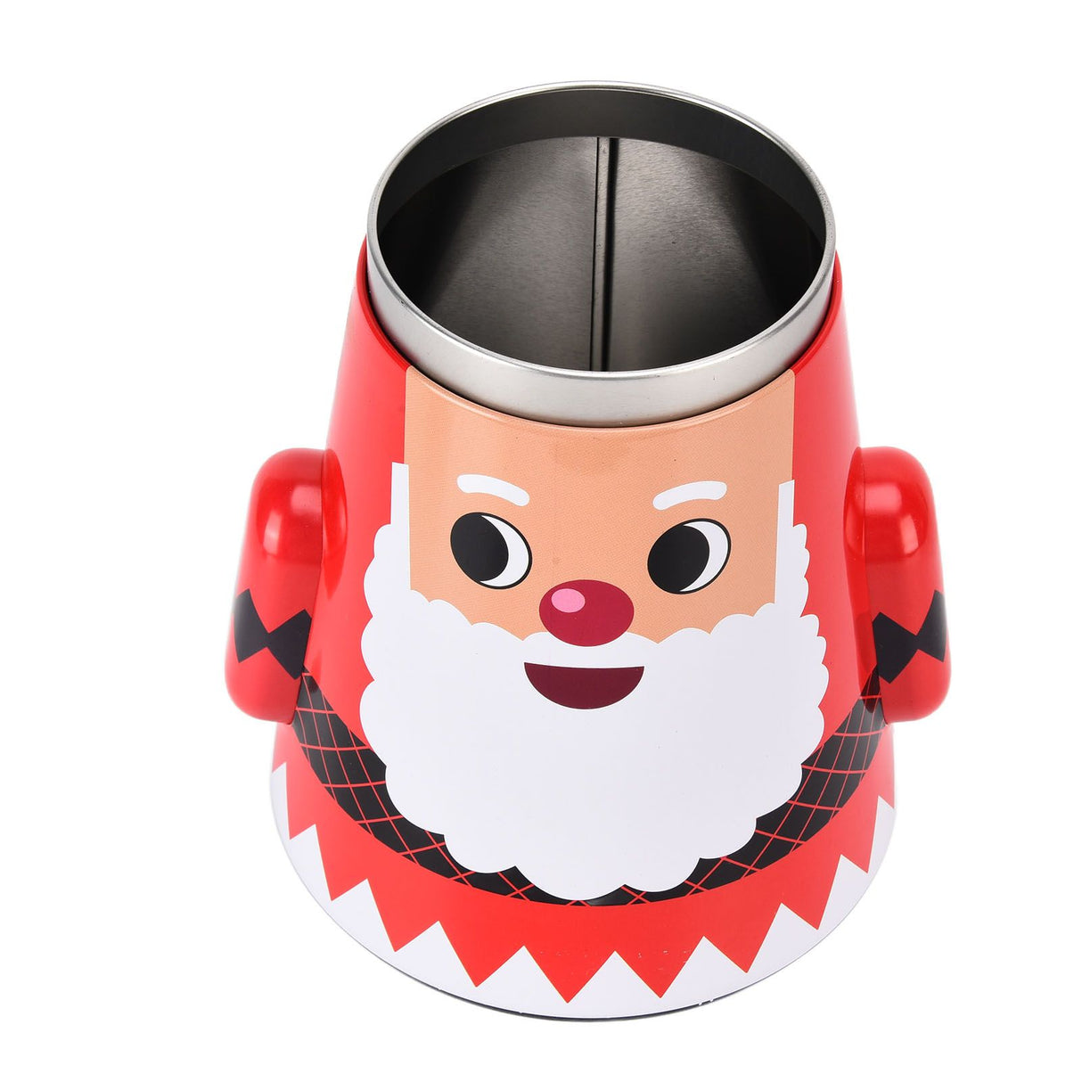 Christmas Candy Iron Box Roly Poly Design Santa Claus Snowman Candy Cans Storage BoxSanta Claus