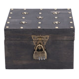 Treasure Props Storage Box with Password Lock Retro Wooden Storage Box for Home Living Room