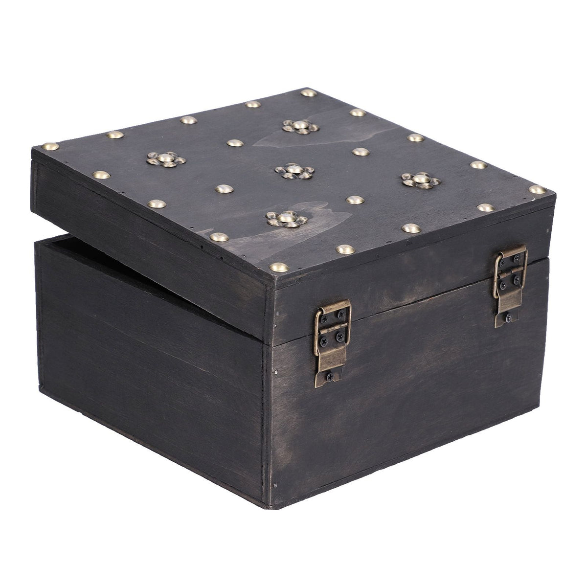 Treasure Props Storage Box with Password Lock Retro Wooden Storage Box for Home Living Room