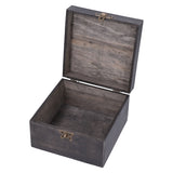 Treasure Props Storage Box with Password Lock Retro Wooden Storage Box for Home Living Room